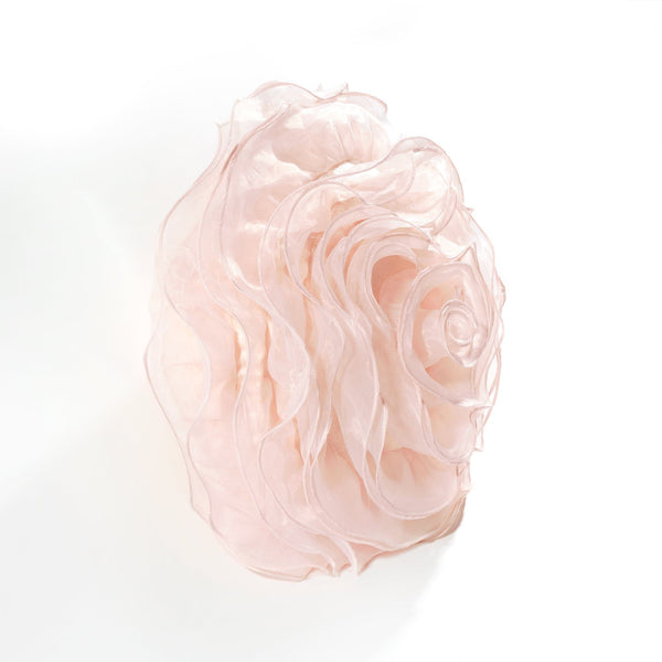 Ruffle Flower Layer Round Decorative Pillow