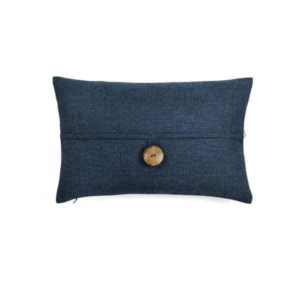 Linen Texture Woven Button Decorative Pillow Cover