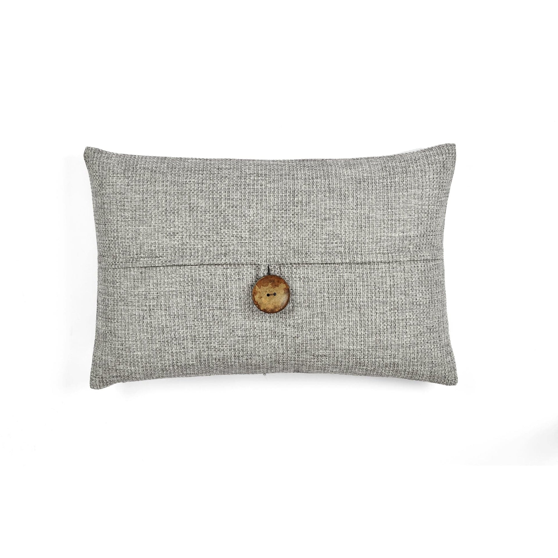 Linen Texture Woven Button Decorative Pillow Cover