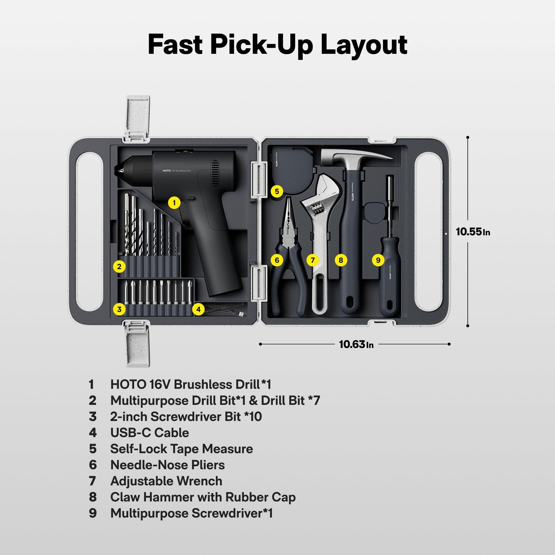 16V Brushless Drill Tool Kit