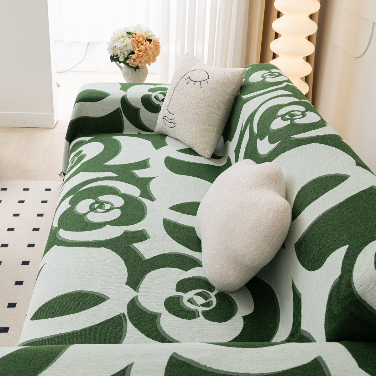 Chenille Sofa Cover Blanket, Couch Cover Blanket Throws for Couches Living Room Furniture Throw Covers