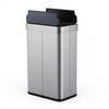 16 Gallon Trash Can with Wing Lids for Bedroom Bathroom Kitchen-Silver