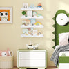 16 Inch Kids Bookshelf Set of 4 Floating Nursery Book Shelves for Decoration Book Toy Storage-White