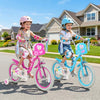 16 Inches Girls Bike with Front Bag and Streamers for 4-7 Years Blue - Blue
