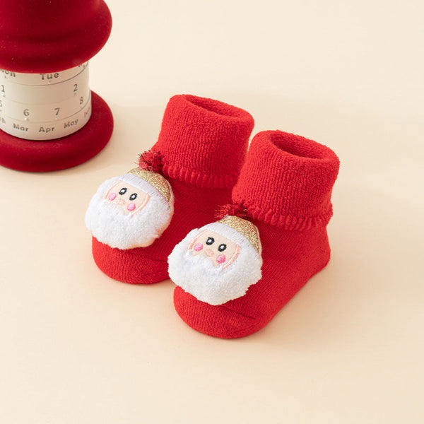 Baby Socks Christmas Newborn For Baby Boys/Girls Christmas Floor Socks Anti-Slip Baby Step Socks For Baby Kids