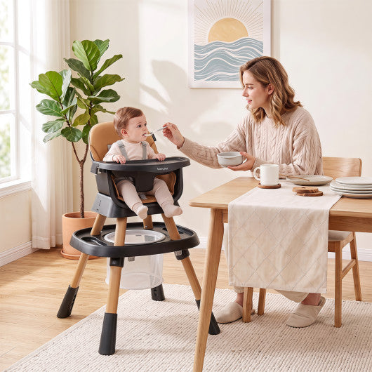 16-in-1 Baby High Chair with Activity Center and Booster Seat for Babies and Toddlers-Black