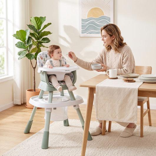 16-in-1 Baby High Chair with Activity Center and Booster Seat for Babies and Toddlers-Light Green