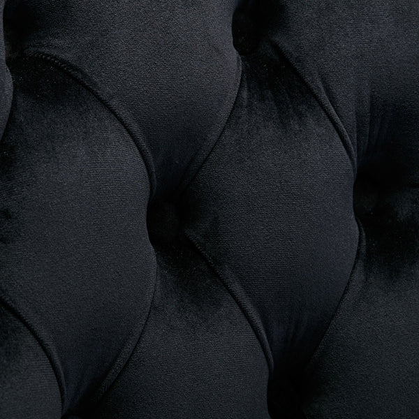 Nikki Collection Modern Tufted Solid Wood Velvet Upholstered Dining Chair with Chrome Legs