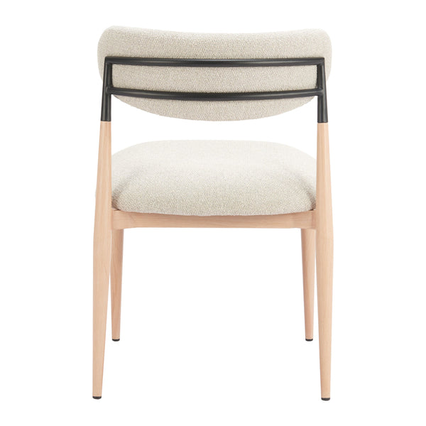 Equinox Armless Dining Chair (Set of 2) Oyster Gray & Natural