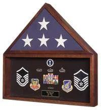 Large Flag Medal Display Case for 5ft x 9 ft Flag