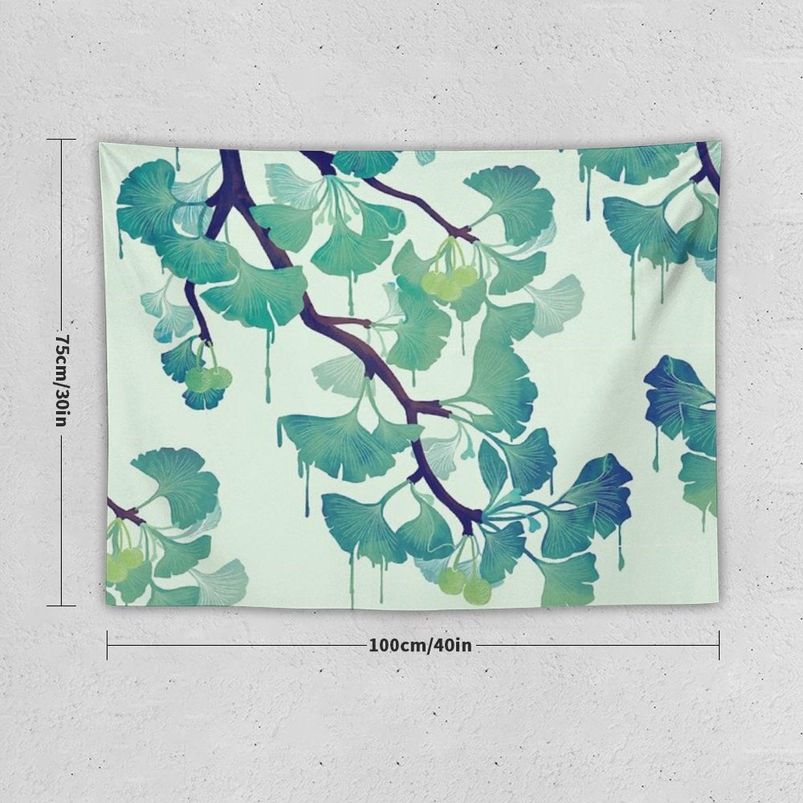 O Ginkgo (in Green) Tapestry