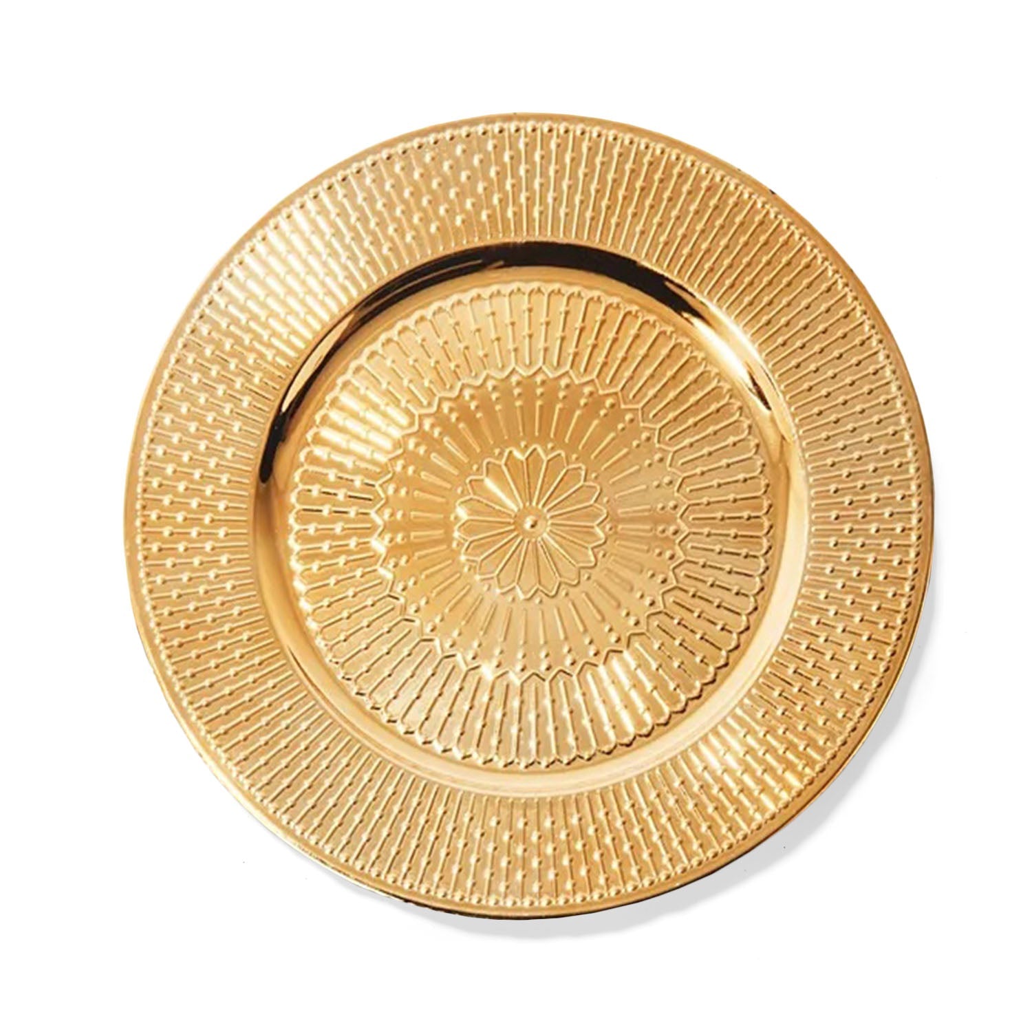Medallion Gold Electroplated Charger Set of 4 13