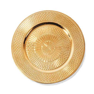 Medallion Gold Electroplated Charger Set of 4 13
