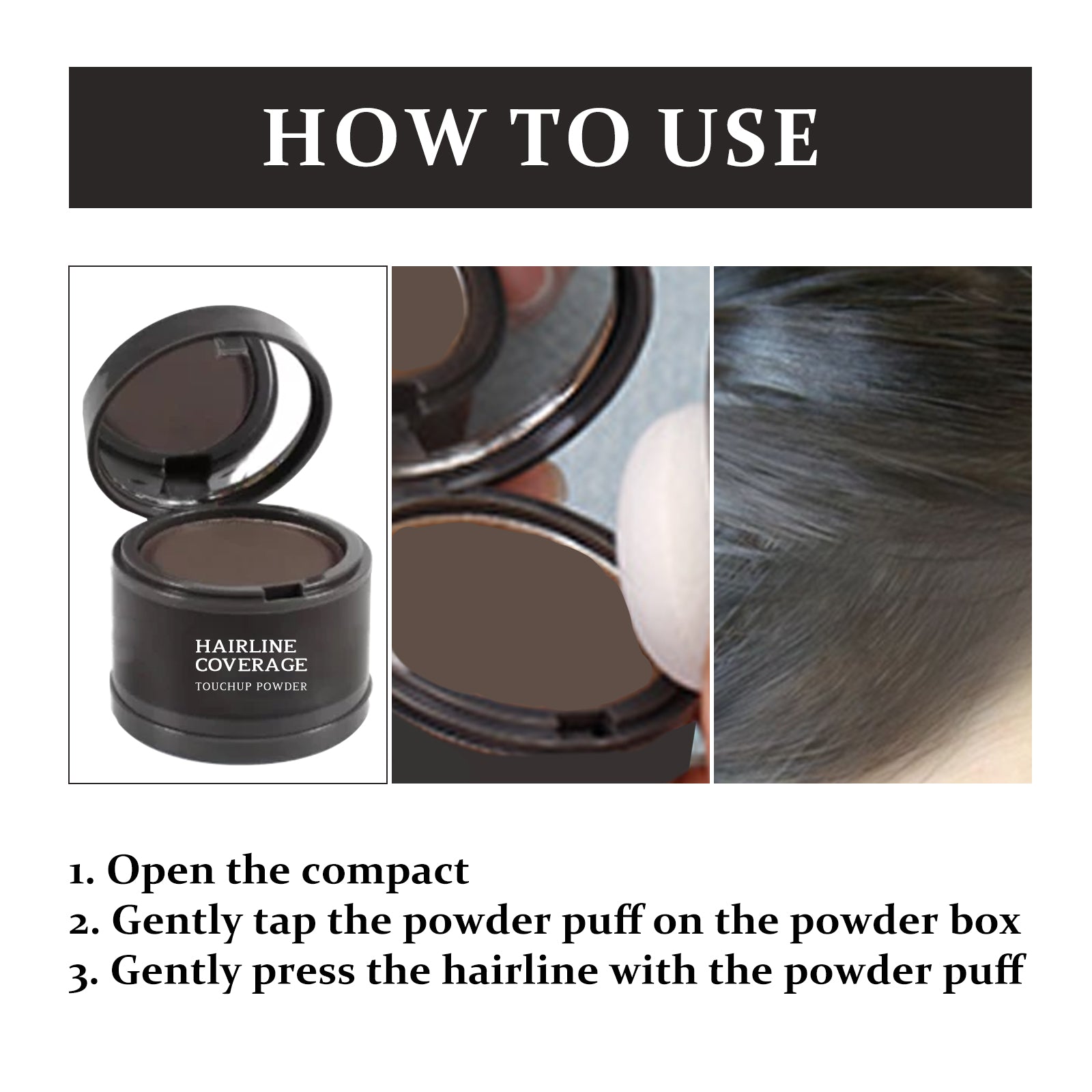 Hairline Cover Touch Powder Compact Hairline Easy To Apply Concealer Powder For Your Hairline