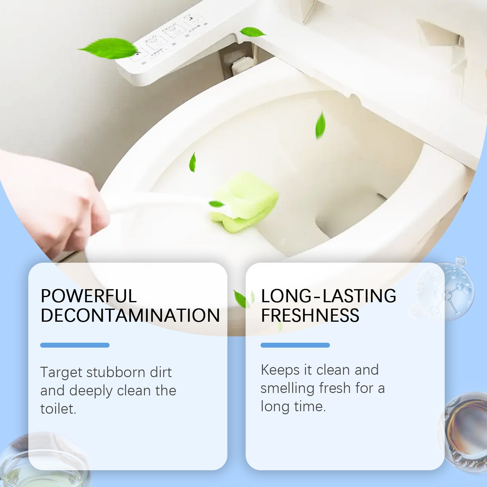 Toilet Stain Remover, Toilet Seat Portable Clean Ceramic Stains And Urine Stains