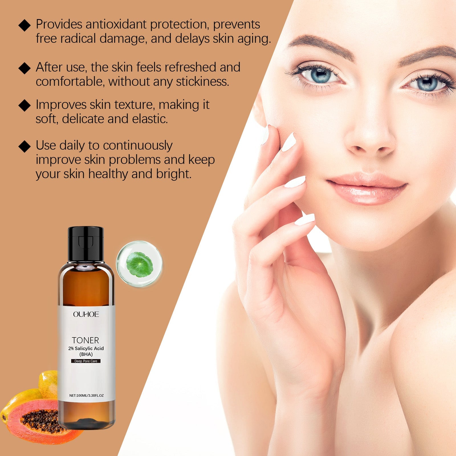 Salicylic Acid Pore Care Toner Gently Moisturizes And Hydrates Skin Refreshing Toner