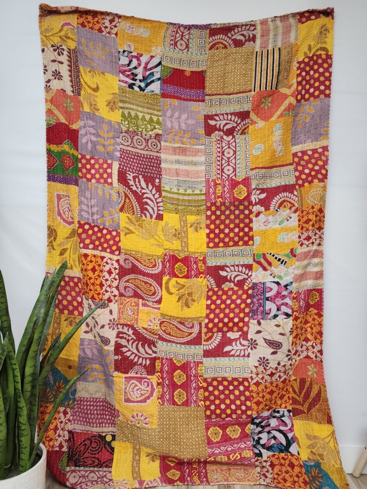 (Events) Twin Patchwork Cotton Quilt