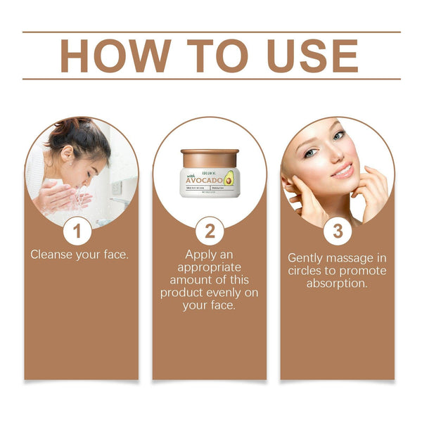 Avocado Cream For Wrinkles Gentle Moisturizing Facial Skin Moisturizing Daily Cream