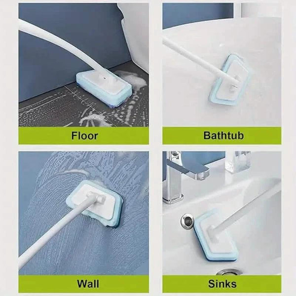7-Piece Set: Detachable Cleaning Brush with 7 Sponges for Bathtub, Tile, Floor & Window