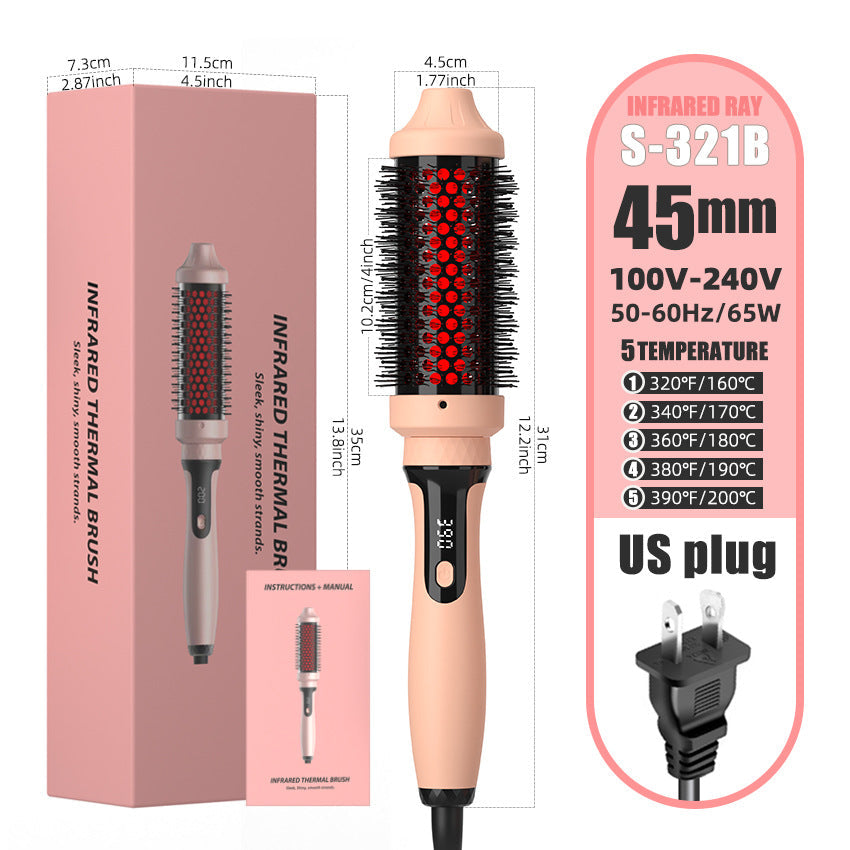 Infrared curling iron multifunctional straightener 2-in-1 straight hair comb curling iron dual-purpose electric heating comb