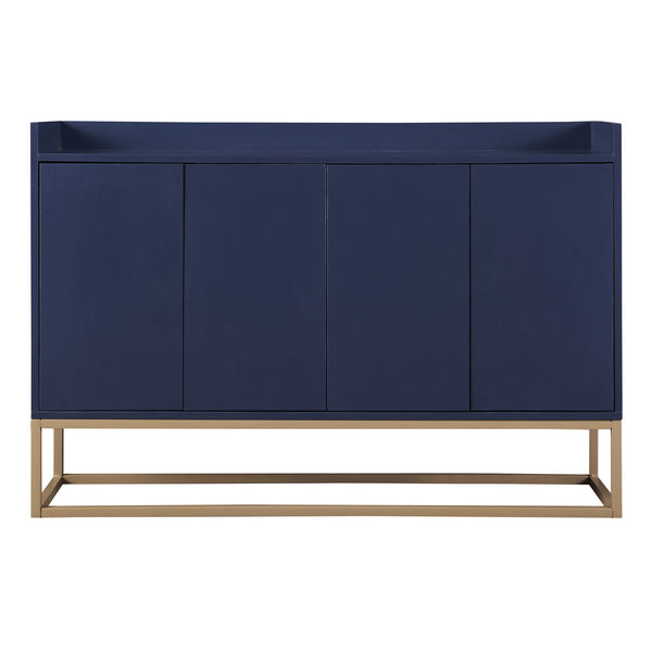 TREXM Modern Sideboard Elegant Buffet Cabinet with Large Storage Space for Dining Room, Entryway (Navy) V.I.P Digital Presence