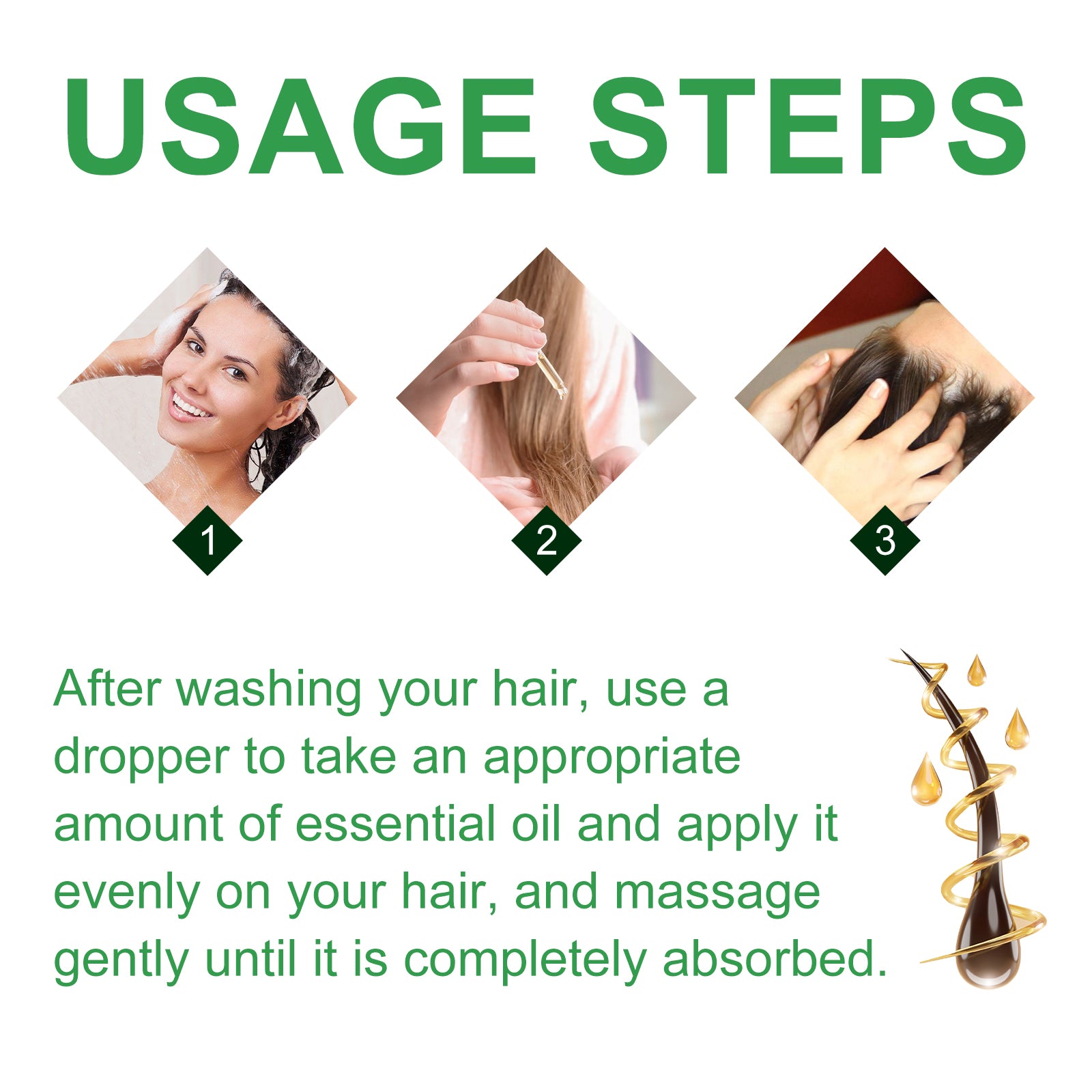 Black Castor Oil, Thickening Hair Repair Soft Massage Scalp To Strengthen Hair Strands