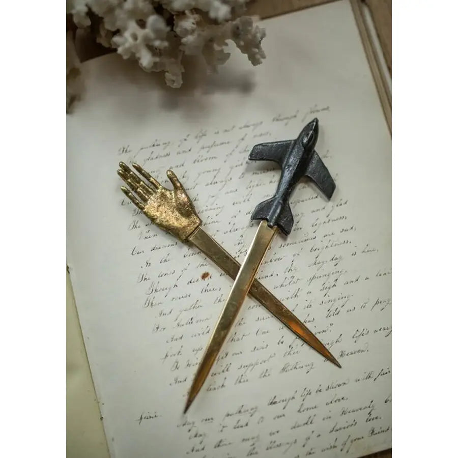 Pewter Airplane Letter Opener VagabondVintage