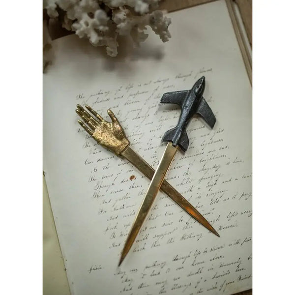 Pewter Airplane Letter Opener VagabondVintage