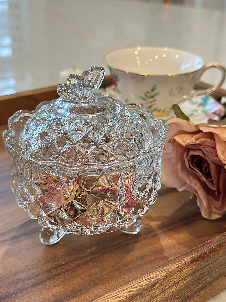 Crystal Glass Storage Jar