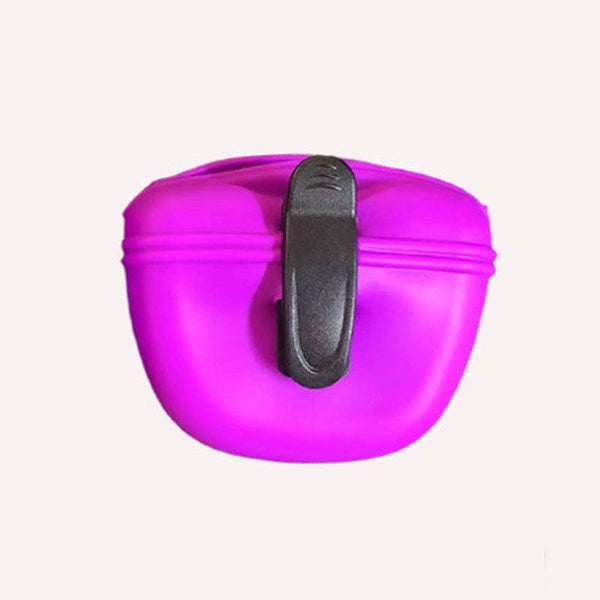 Silicone Pet Training Bag Dog Treat Bag Outdoor Training Snack Waist Bag
