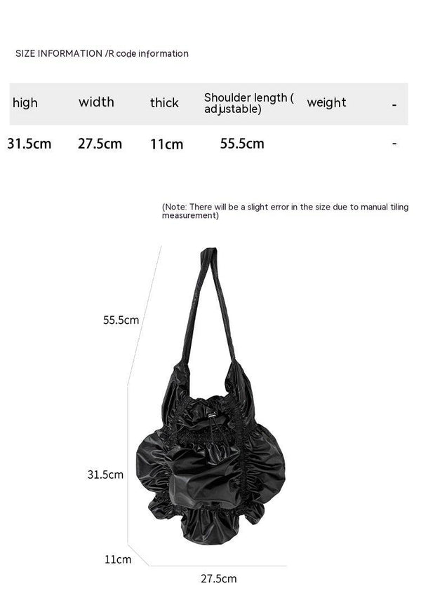 Pleated Large Capacity Shoulder Bag