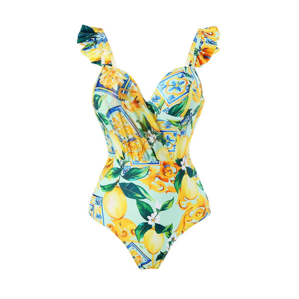 Conjoined conservative fly edge cover belly slimming sexy skirt style swimsuit women's wrapped skirt set