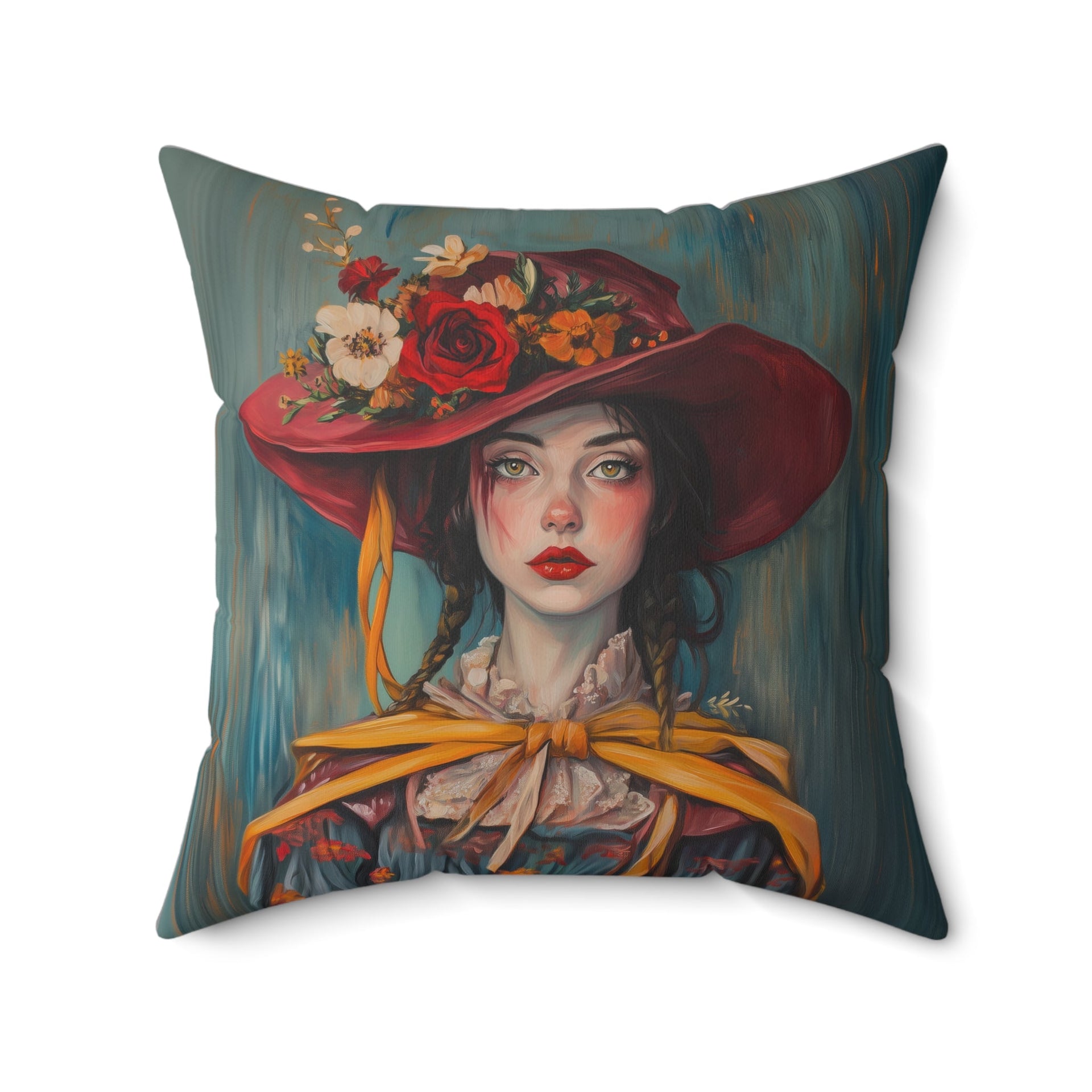 Microsuede Cushion / Autumn Fall Art / Woman - Morgan /