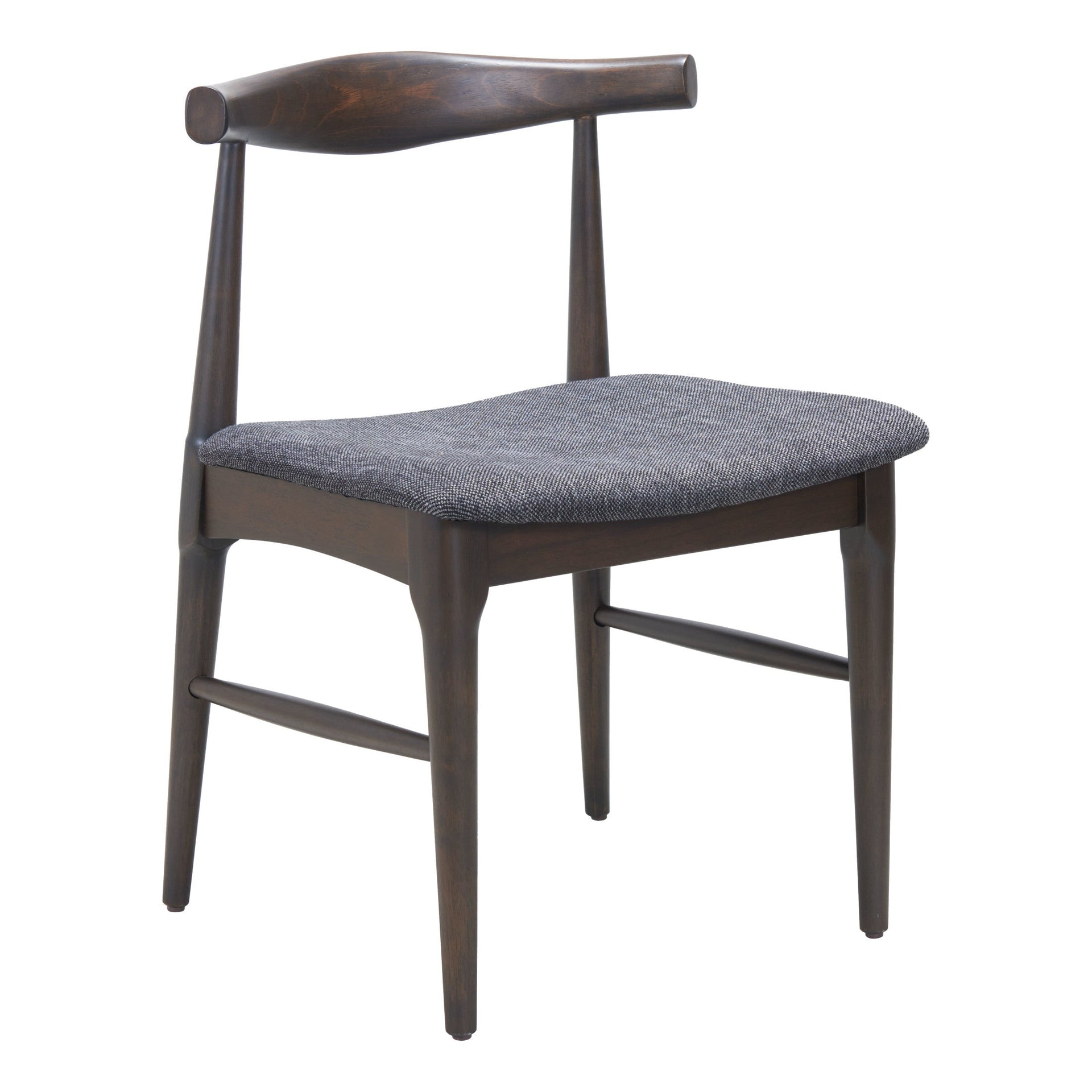 Tuzka Dining Chair (Set of 2) Gray & Espresso