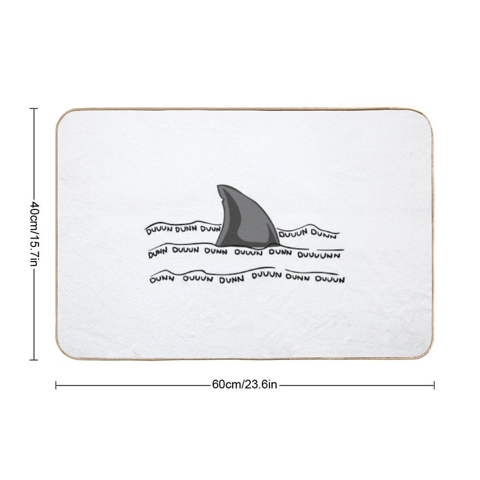 Jaws Funny Shark Melody Motif Bath Mat