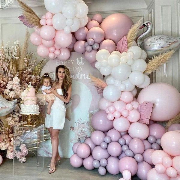 175pcs Pink Purple Arch Garland Kit Balloons Set For Birthday Wedding Party Background Decor Bridal Showers Girl Birthday Decoration
