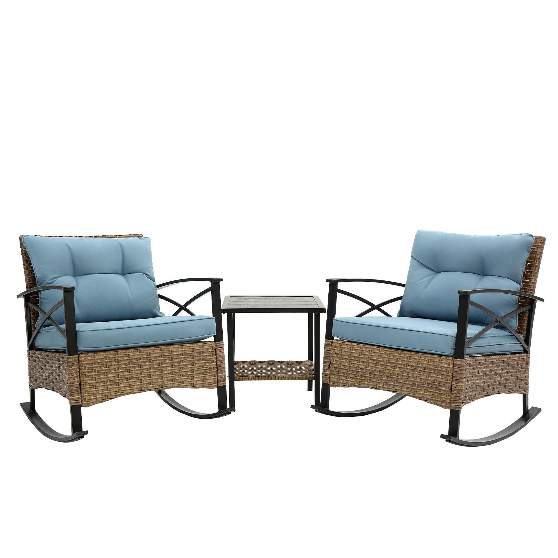 Outdoor Rocking Rattan Set