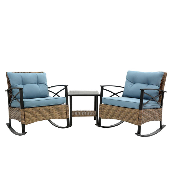 Outdoor Rocking Rattan Set