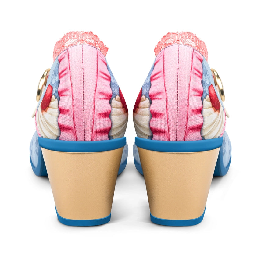 Chocolaticas®  Marie Antoinette Mary Jane Mid Heels Pump