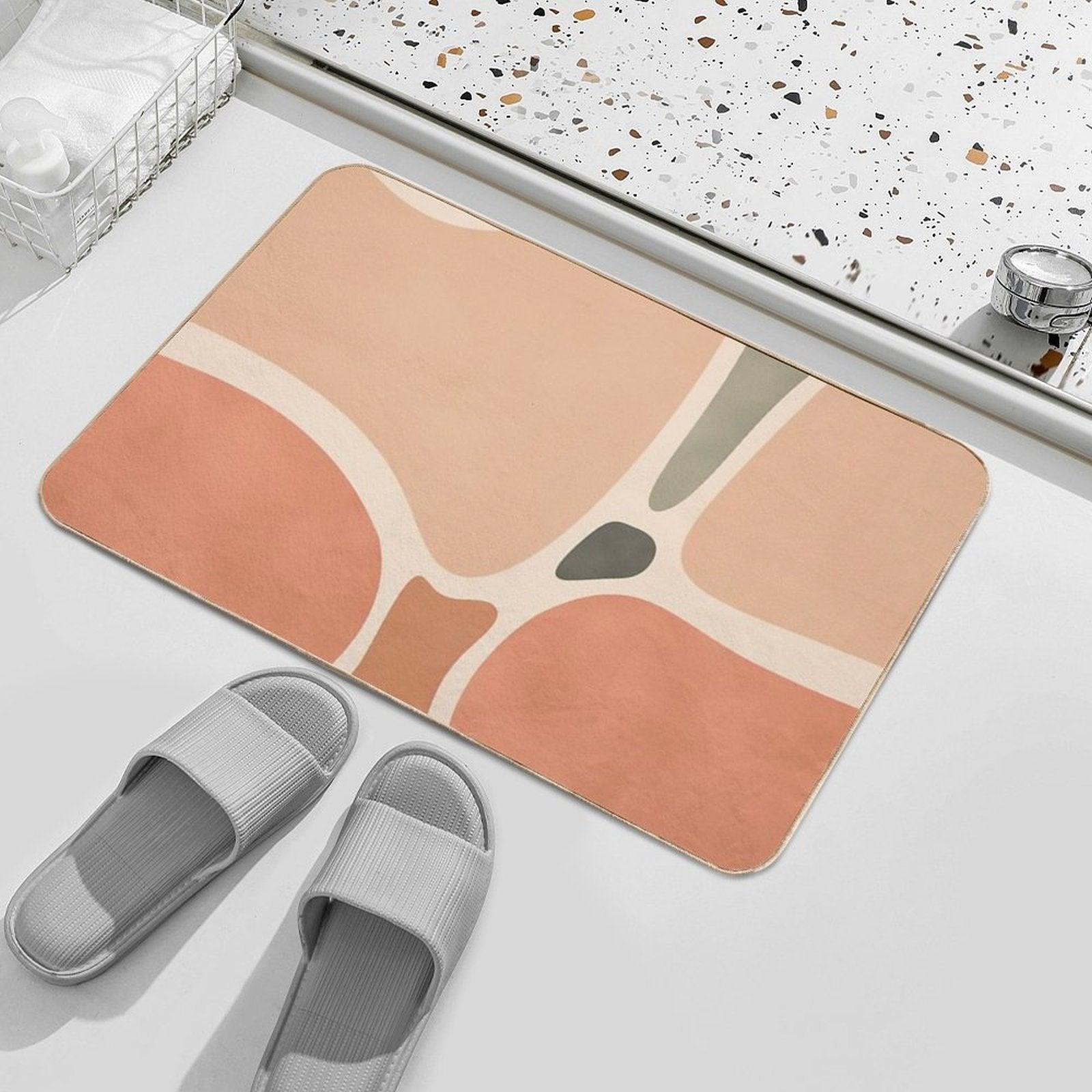 Terracotta Shapes Bath Mat