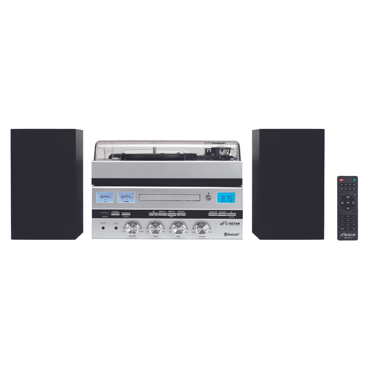Victor Geneva 5-in-1 Desktop Music Center w Streaming Capabilities and FM Radio