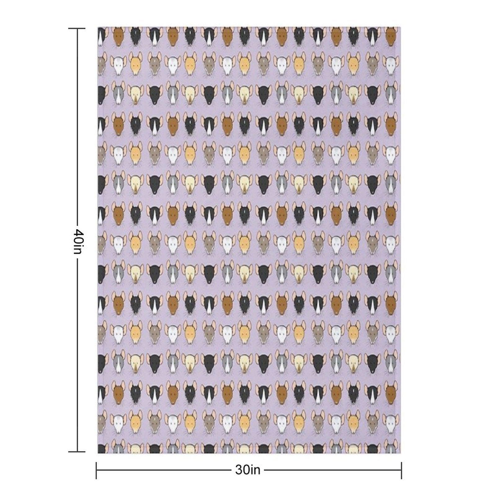 Ratty Faces Throw Blanket