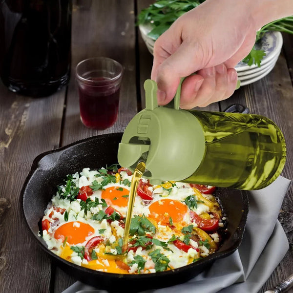 2-in-1 Kitchen Olive Oil Dispenser, Oil Sprayer, Grilling & Picnic Tools