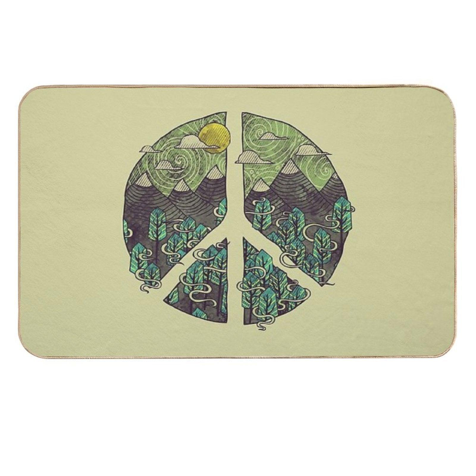 Peaceful Landscape  Slip-Resistant Bath Mat