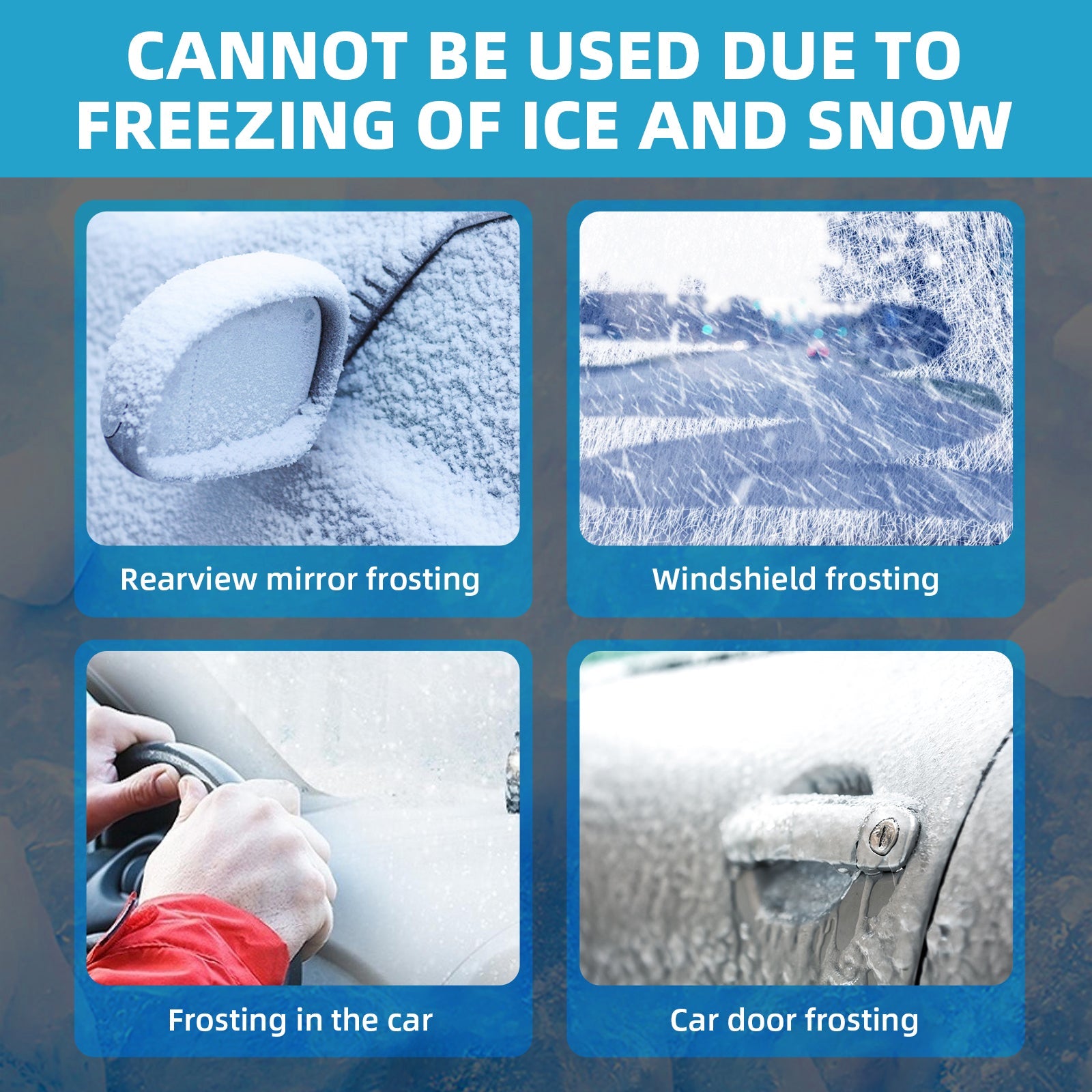 Snow Remover, Car Windshield Defogging Deicing Quick Snow Melting Portable Heater