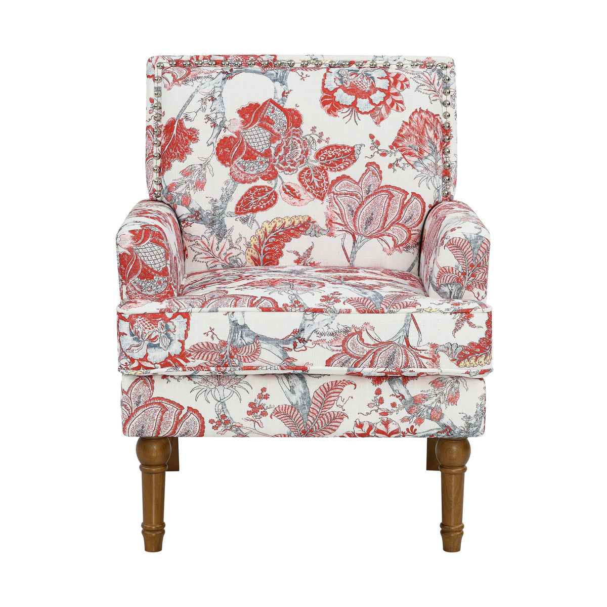 Accent Chair with Solid Hardwood Frame and Hand-Woven Paper Rope Arm
