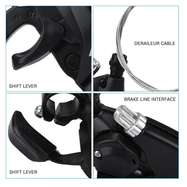 Bike Derailleurs 3x7 21 Speed Switch MTB Bicycle Shifter Levers Brake with Shift Cable Cycling Disc Handle for Bike Trekking