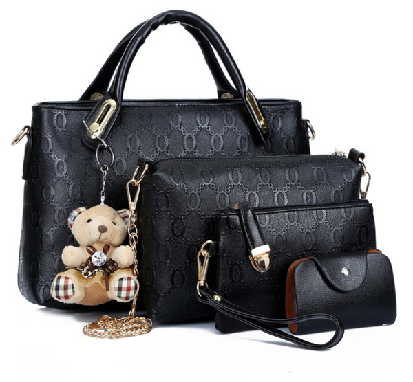 Bear Pendant Mother-Daughter Bag, Tote and Shoulder Bag