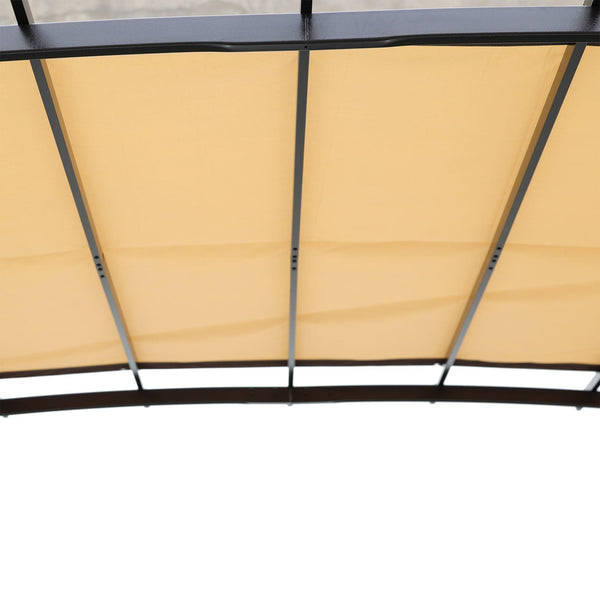 12 x 9 Ft Outdoor Pergola Patio Gazebo,Retractable Shade Canopy,Steel Frame Grape Gazebo,Sunshelter Pergola for Gardens
