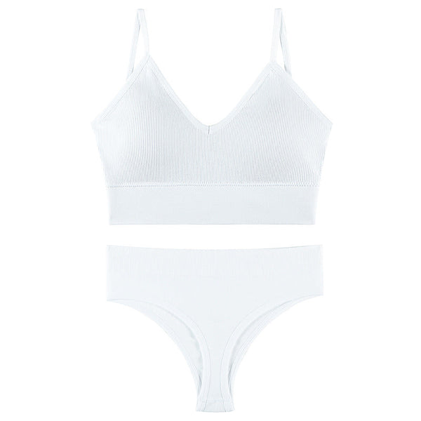 Women Seamless Bra Top Fitness Swimwear Push Up Exercise Bikini For Women 2 Pieces Ribbed Seamless Yoga Bikini Sets Sports Bra And Underwear Set 2 Piece High Waist Summer Bikini